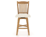 Canadel Champlain Swivel Counter Stool 7232 in FT InsideOut® and 01 Honey Washed, front view
