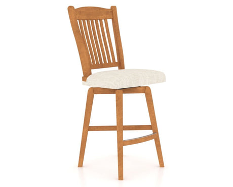 Canadel Swivel Counter Stool 7232 in FT InsideOut® and 01 Honey Washed, three-quarter view