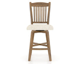 Canadel Champlain Swivel Counter Stool 7232 in FT InsideOut® and 03 Oak Washed, front view