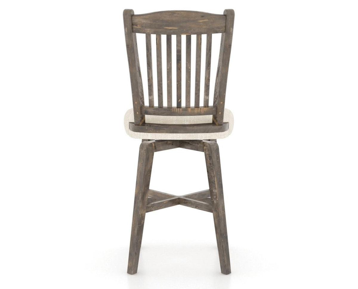 Canadel Champlain Swivel Counter Stool 7232 in FT InsideOut® and 08 Shadow, back view