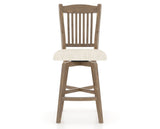 Canadel Champlain Swivel Counter Stool 7232 in FT InsideOut® and 25 Pecan Washed, front view