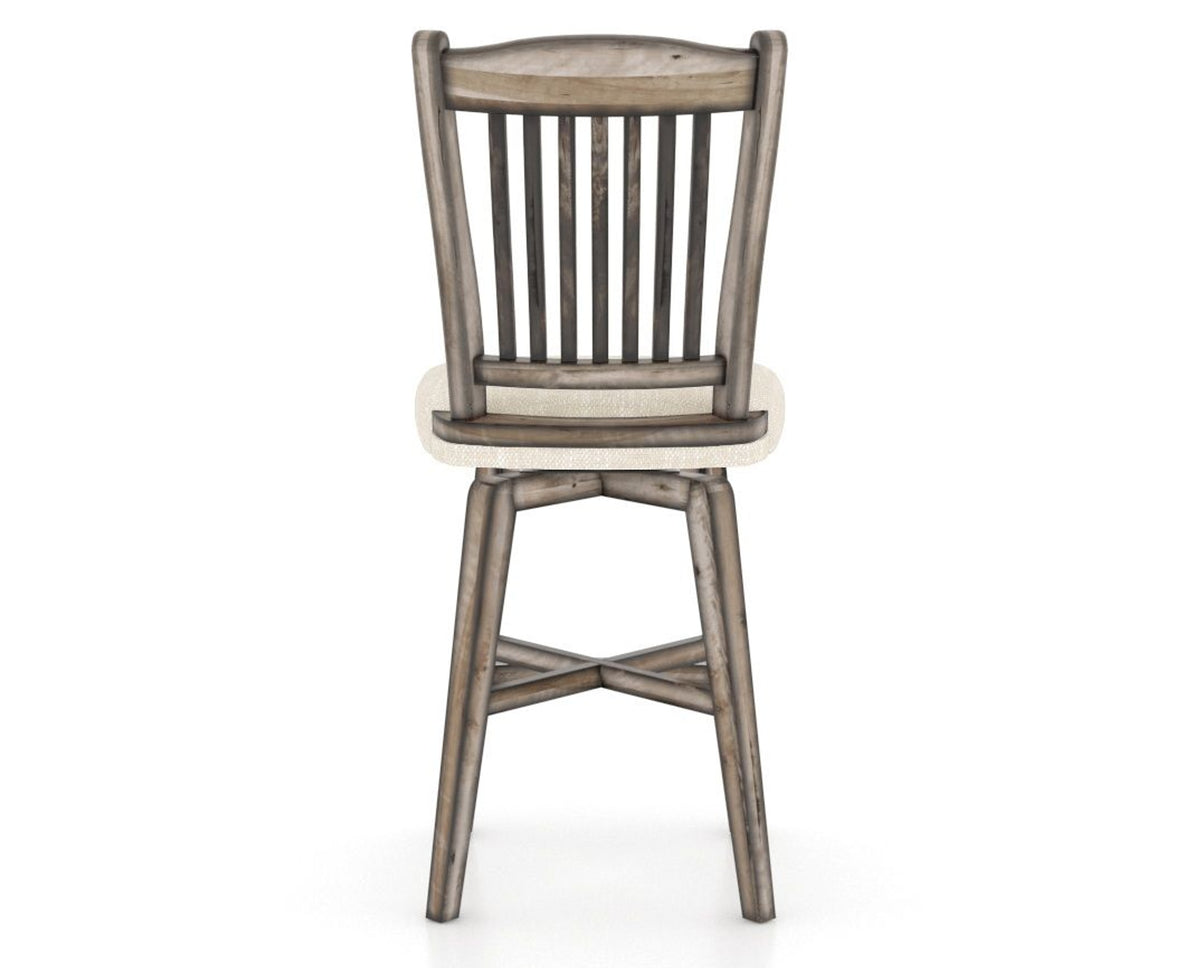 Canadel Champlain Swivel Counter Stool 7232 in FT InsideOut® and 72 Heritage Nature, back view
