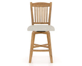 Canadel Champlain Swivel Counter Stool 7232 in TB Fabric and 01 Honey Washed, front view