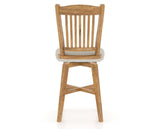 Canadel Champlain Swivel Counter Stool 7232 in TB Fabric and 01 Honey Washed, back view