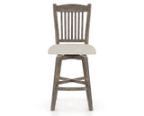 Canadel Champlain Swivel Counter Stool 7232 in TB Fabric and 08 Shadow, front view