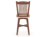 Canadel Champlain Swivel Counter Stool 7232 in TB Fabric and 33 Spice Washed, back view