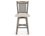 Canadel Champlain Swivel Counter Stool 7232 in TB Fabric and 72 Heritage Nature, front view