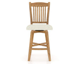 Canadel Champlain Swivel Counter Stool 7232 in TW Fabric and 01 Honey Washed, front view