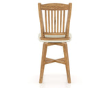 Canadel Champlain Swivel Counter Stool 7232 in TW Fabric and 01 Honey Washed, back view