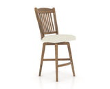 Canadel Champlain Counter Stool 7232 in Oak Washed and Fabric TW, three-quarter view