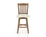 Canadel Champlain Counter Stool 7232 in Oak Washed and Fabric TW, front view