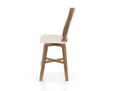 Canadel Champlain Counter Stool 7232 in Oak Washed and Fabric TW, side view