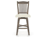 Canadel Champlain Swivel Counter Stool 7232 in TW Fabric and 08 Shadow, front view