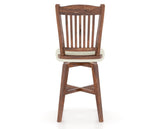 Canadel Champlain Swivel Counter Stool 7232 in TW Fabric and 33 Spice Washed, back view