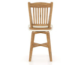 Canadel Champlain Swivel Counter Stool 7232 in YJ Faux Leather and 01 Honey Washed, back view