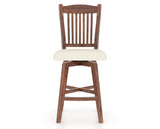 Canadel Champlain Swivel Counter Stool 7232 in YJ Faux Leather and 33 Spice Washed, front view