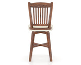 Canadel Champlain Swivel Counter Stool 7232 in YJ Faux Leather and 33 Spice Washed, back view