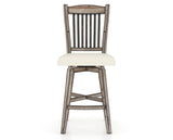 Canadel Champlain Swivel Counter Stool 7232 in YJ Faux Leather and 72 Heritage Nature, front view