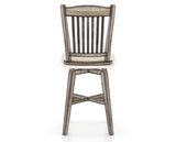 Canadel Champlain Swivel Counter Stool 7232 in YJ Faux Leather and 72 Heritage Nature, back view