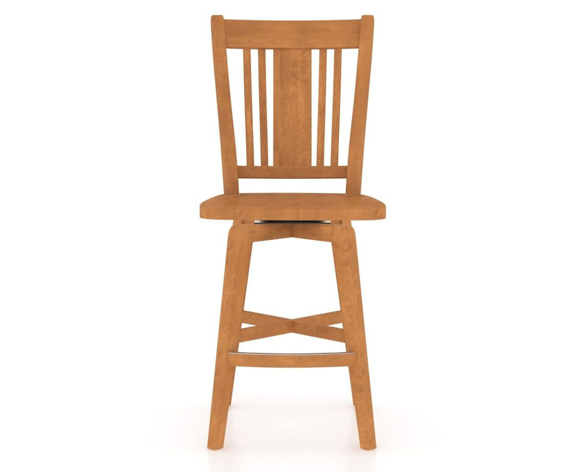 Canadel Swivel Counter Stool 7250 in Honey Washed, front view