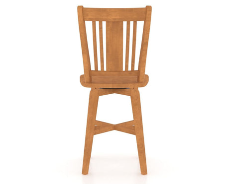 Canadel Swivel Counter Stool 7250 in Honey Washed, back view