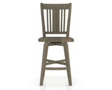 Canadel Swivel Counter Stool 7250 in Wood Seat and 08 Shadow, front view