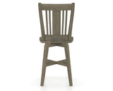 Canadel Swivel Counter Stool 7250 in Wood Seat and 08 Shadow, back view
