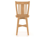 Canadel Swivel Counter Stool 7250 in Wood Seat and 20 Caramel Washed, back view