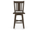 Canadel Swivel Counter Stool 7250 in Wood Seat and 29 Hazelnut Washed, front view