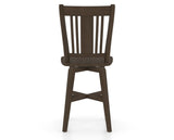 Canadel Swivel Counter Stool 7250 in Wood Seat and 29 Hazelnut Washed, back view
