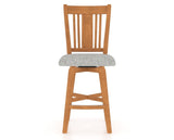 Canadel Swivel Counter Stool 7250 in 7C Fabric and 01 Honey Washed, front view
