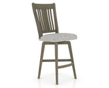 Canadel Swivel Counter Stool 7250 in 7C Fabric and 08 Shadow, three-quarter view