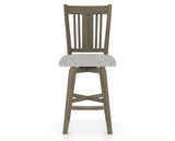 Canadel Swivel Counter Stool 7250 in 7C Fabric and 08 Shadow, front view