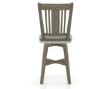 Canadel Swivel Counter Stool 7250 in 7C Fabric and 08 Shadow, back view