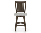 Canadel Swivel Counter Stool 7250 in 7C Fabric and 29 Hazelnut Washed, front view