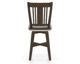 Canadel Swivel Counter Stool 7250 in 7C Fabric and 29 Hazelnut Washed, back view