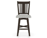 Canadel Swivel Counter Stool 7250 in 7C Fabric and 59 Davy's Grey, front view
