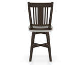 Canadel Swivel Counter Stool 7250 in 7C Fabric and 59 Davy's Grey, back view