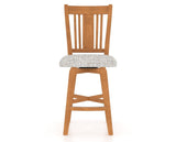 Canadel Swivel Counter Stool 7250 in FP Crypton® and 01 Honey Washed, front view
