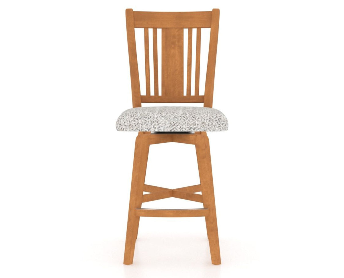 Canadel Swivel Counter Stool 7250 in FP Crypton® and 01 Honey Washed, front view