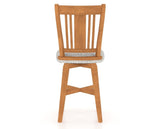 Canadel Swivel Counter Stool 7250 in FP Crypton® and 01 Honey Washed, back view