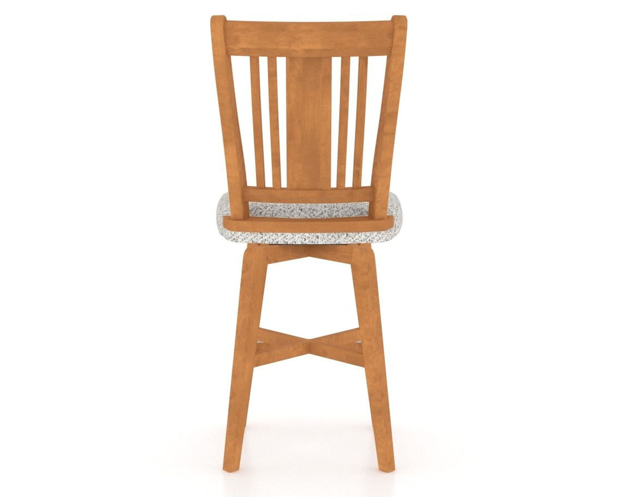 Canadel Swivel Counter Stool 7250 in FP Crypton® and 01 Honey Washed, back view