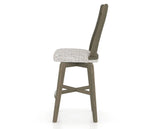 Canadel Swivel Counter Stool 7250 in FP Crypton® and 08 Shadow, side view