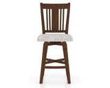 Canadel Swivel Counter Stool 7250 in FP Crypton® and 19 Cognac Washed, front view