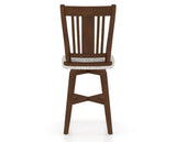Canadel Swivel Counter Stool 7250 in FP Crypton® and 19 Cognac Washed, back view