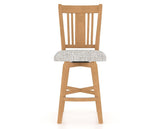 Canadel Swivel Counter Stool 7250 in FP Crypton® and 20 Caramel Washed, front view