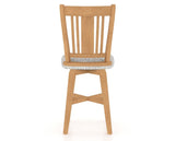 Canadel Swivel Counter Stool 7250 in FP Crypton® and 20 Caramel Washed, back view