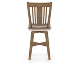 Canadel Swivel Counter Stool 7250 in FP Crypton® and 25 Pecan Washed, back view
