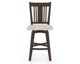 Canadel Swivel Counter Stool 7250 in FP Crypton® and 29 Hazelnut Washed, front view
