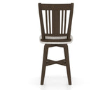 Canadel Swivel Counter Stool 7250 in FP Crypton® and 29 Hazelnut Washed, back view